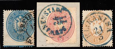 gestempelt/Briefstück - Saubere Partie Österr. Ausgabe 1863, - Stamps