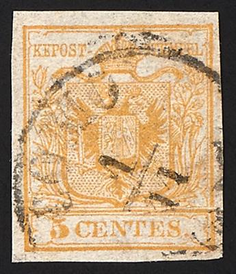 gestempelt - Lombardei-Venetien Nr. 1 (oliv) zitronengelb, - Briefmarken