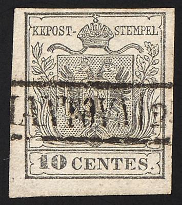 gestempelt - Lombardei-Venetien Nr. 2 H I a silbergrau - Briefmarken