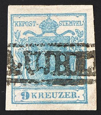 gestempelt - Österr. Nr. 5 H I hellblau (P 98), - Briefmarken