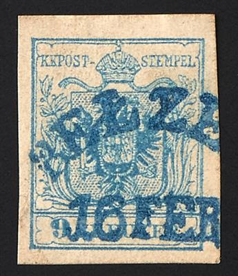 gestempelt - Österreich Nr. 5 M IIIb, mit großem Teilabschlag des bogenförmigen gestempelt "BELZE(C) / 16 FEB. - Briefmarken