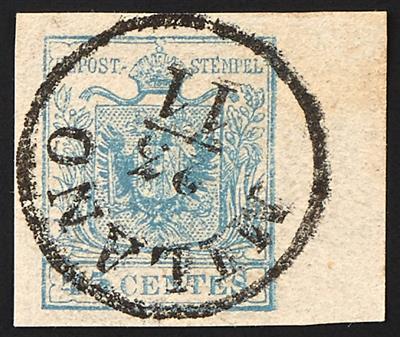 Poststück/gestempelt - Lombardei-Venetien Kleine Prachtpartie Ausgaben 1850/1858 und zwar: Nr. 3 (5), - Známky