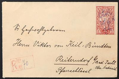 Poststück - Österr. Kärnten 1919 Jugoslawische Besetzung Südkärnten: 1 Rekobrief und 1 Karte von UNTER-DELLACH - Briefmarken