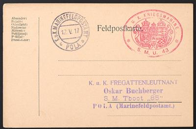 Poststück - Österr. Marine WK I, - Stamps