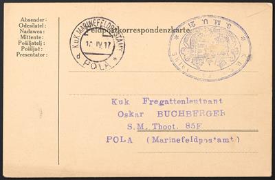 Poststück - Österr. Marine WK I, - Stamps