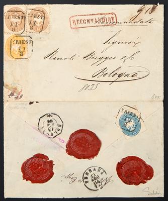 Poststück - Österreich Nr. 24 + 34 (2) anschriftseitig - Briefmarken