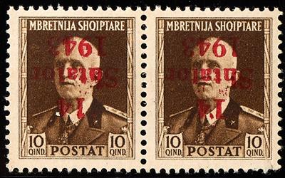 ** - D. Bes. Albanien Nr. 5 K im Paar, - Briefmarken