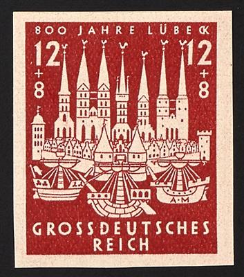 ** - D.Reich Nr. 862U (Lübeck ungezähnt), - Briefmarken