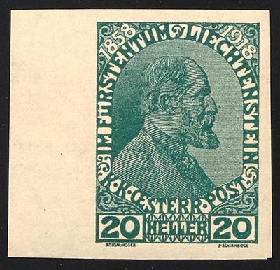 ** - Liechtenstein Nr. 10 U, ungezähnt - Briefmarken
