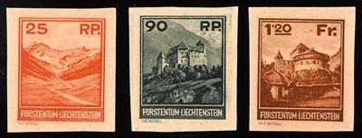 (*) - Liechtenstein Nr. 119 U/21 U, - Francobolli