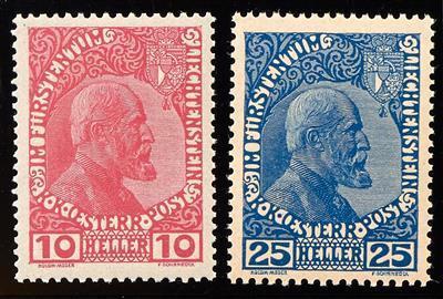 ** - Liechtenstein Nr. 2 y und 3 ya, - Stamps
