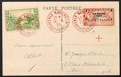 Poststück - Frankreich Nr. 239 (Le Havre) + Ausstellungsvignette mit Ersttag - Briefmarken