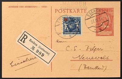 Poststück - Liechtenstein 1924, Postablage gestempelt "MAUREN / (LIECHTENSTEIN)" - Briefmarken