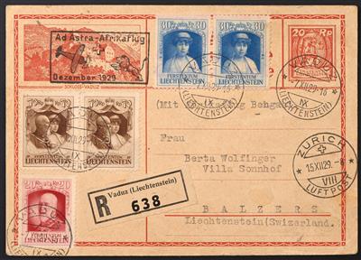 Poststück - Liechtenstein Flugpost 1929, - Známky