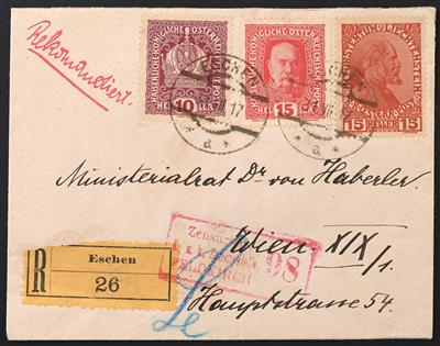 Poststück - Liechtenstein Vor- und - Stamps