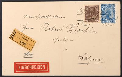 Poststück - Liechtenstein Vor- und - Briefmarken