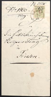 Poststück - Liechtenstein Vorläufer Ausgabe 1883 Nr. 45 mit Einkreis gestempelt "VADUZ 4/1 88", - Známky