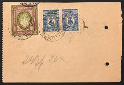 Poststück - Rußland 1919: frankierter Aufgabeschein von PETROGRAD, - Stamps