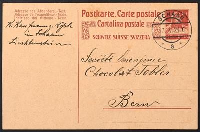 Poststück - Schweizer Marken in Liechtenstein - Francobolli