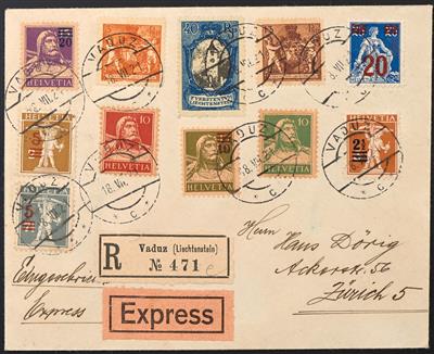 Poststück - Schweizer Marken in Liechtenstein - Stamps