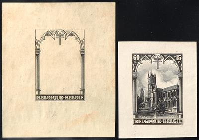 (*) - Belgien 1928 - zwei ungezähnte - Stamps