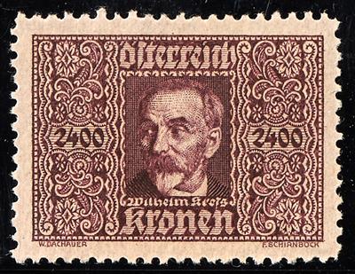 (*) - Österr. 1922 - 2400 Kronen Kreßflug Farbprobe in "Weinrot","erstes bekanntes Exemplar", - Známky