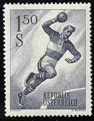 ** - Österr.   ANK Nr. 1087 P (1959, 1,50 S Sport) Probedruck in Anthrazitgrau - Známky