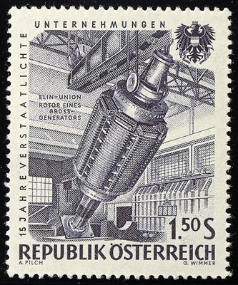 ** - Österr.   ANK Nr. 1135 P (1961, 1,50 S 15 J. verstaatlichte Unternehmen) Probedruck in Schwarzviolett - Stamps