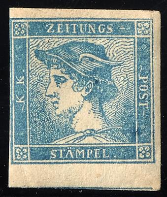 * - Österr.   ANK Nr. 6 Ia blau, - Briefmarken