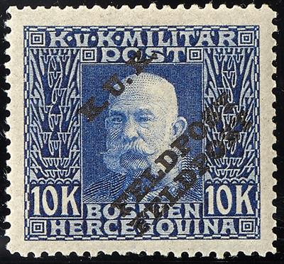 */** - Österr. Feldpost Nr. 1A/21A (1. Zeile normal, - Stamps