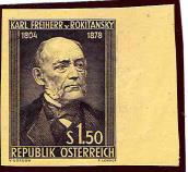 (*) - Österr. Nr. 1006 (Rokitansky) vom rechten Bogenrand auf Andruckpapier, - Stamps