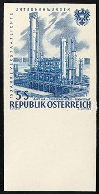 ** - Österr. Nr. 1134U/38U (Industrieanlagen) vom Bogenunterrand, - Známky