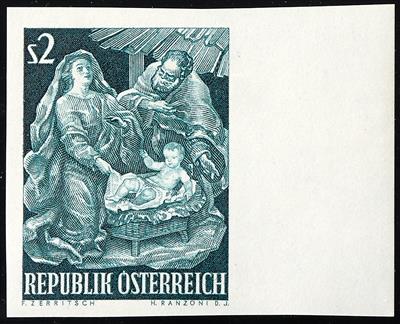 ** - Österr. Nr. 1173U (Weinachten 1963) vom rechten Bogenrand, - Stamps