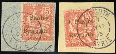 */Poststück/gestempelt - Frankreich Partie Französische Post in der Levante ca. 1858/1920, - Briefmarken