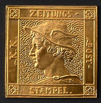"Roter Merkur" in GOLD - Briefmarken