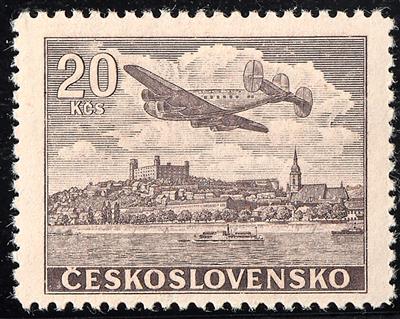 ** - Tschechosl. Nr. 498 in Fehlfarbe Braun anstatt Hellblau, - Stamps