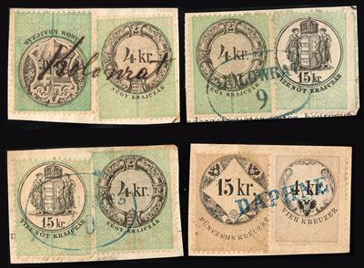 Briefstück/gestempelt/*/(*) - Österr. DDSG um 1870 - schöne Partie mit Abstempelungen DDSG Schiffe - Briefmarken