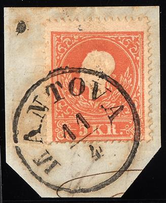 Briefstück - Österr. Nr. 13 I auf Briefstück mit LombardeiVenetien Stempel - Briefmarken