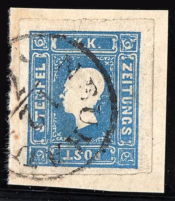 Briefstück - Österr. Nr. 16 breitrandiges schöne Stück mit kl. Farbfleck im Gesicht, - Stamps