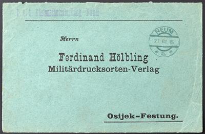 Briefstück/Poststück - Österreichisches Postamt in NEUM 1915, - Známky