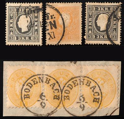 gestempelt/Briefstück - Partie Österr. 1858/1864, - Briefmarken