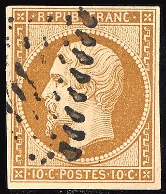 gestempelt - Frankreich Nr. 8 a engbis vollrandiges Prachtstück, - Briefmarken