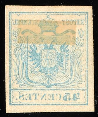 gestempelt/(*) - Lombardei Nr. 3 M waagr. Dreierstreifen vollrandig gestempelt, - Briefmarken