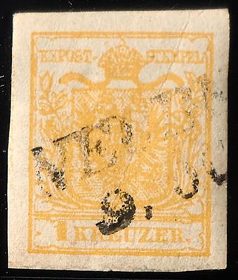 gestempelt - Österr. Nr. 1 M III chromgelb - Briefmarken