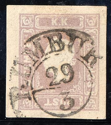 gestempelt - Österr. Nr. 17 a breitrandiges Prachtstück mit Doppelkreisstpl. RUMBURG (G), - Známky