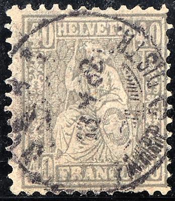 gestempelt - Schweiz Nr. 42 mit Entwertung "BERN 13. V.82 FAHRP. DISTR.", - Briefmarken