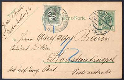 Poststück/Briefstück/gestempelt - Österreich Levante Constantinopel - Briefmarken