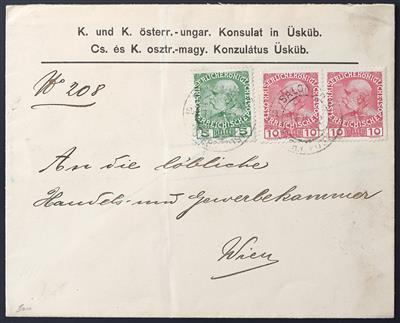 Poststück/Briefstück/gestempelt - Österreich Levante Salonich - Stamps