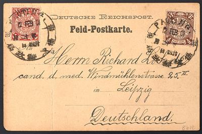 Poststück - China 1901 - handkolorierte - Francobolli