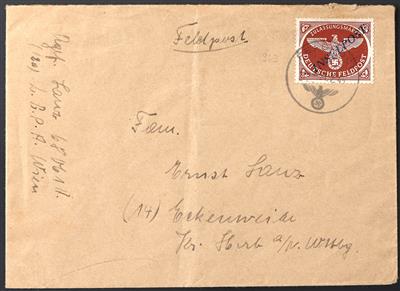 Poststück - D. Feldpost Nr. 10A auf Feldpostbrief vom 21.2. 1945 der Fprn. 68061A über LGPA Wien nach Württemberg, - Francobolli